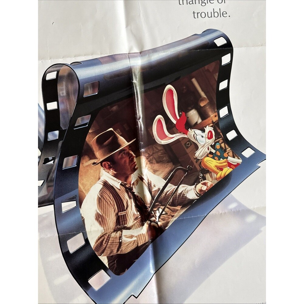WHO FRAMED ROGER RABBIT MOVIE POSTER Original SS 27x40 DISNEY ANIMATION 1988 - Picture 6 of 15
